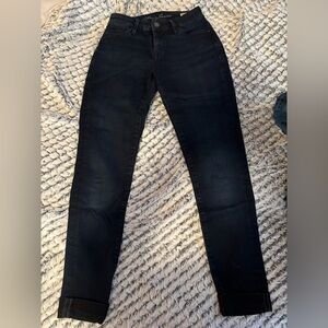 Black mid rise skinny jeans